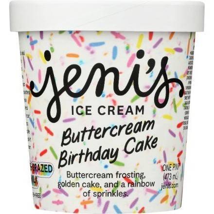Order Jeni's Buttercream Birthday Cake Ice Cream (1 Pint) food online from Light Speed Market store, Marietta on bringmethat.com