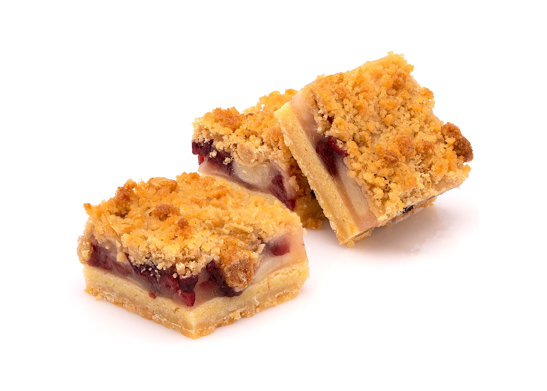 Order APPLE CRANBERRY CRUMBLE BAR 6 PIECES  food online from Le Macaron French Pastries store, Laguna Beach on bringmethat.com