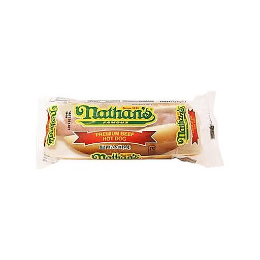 Order Nathan's Frozen Hot Dog (3.5 OZ) 40711 food online from BevMo! store, Greenbrae on bringmethat.com