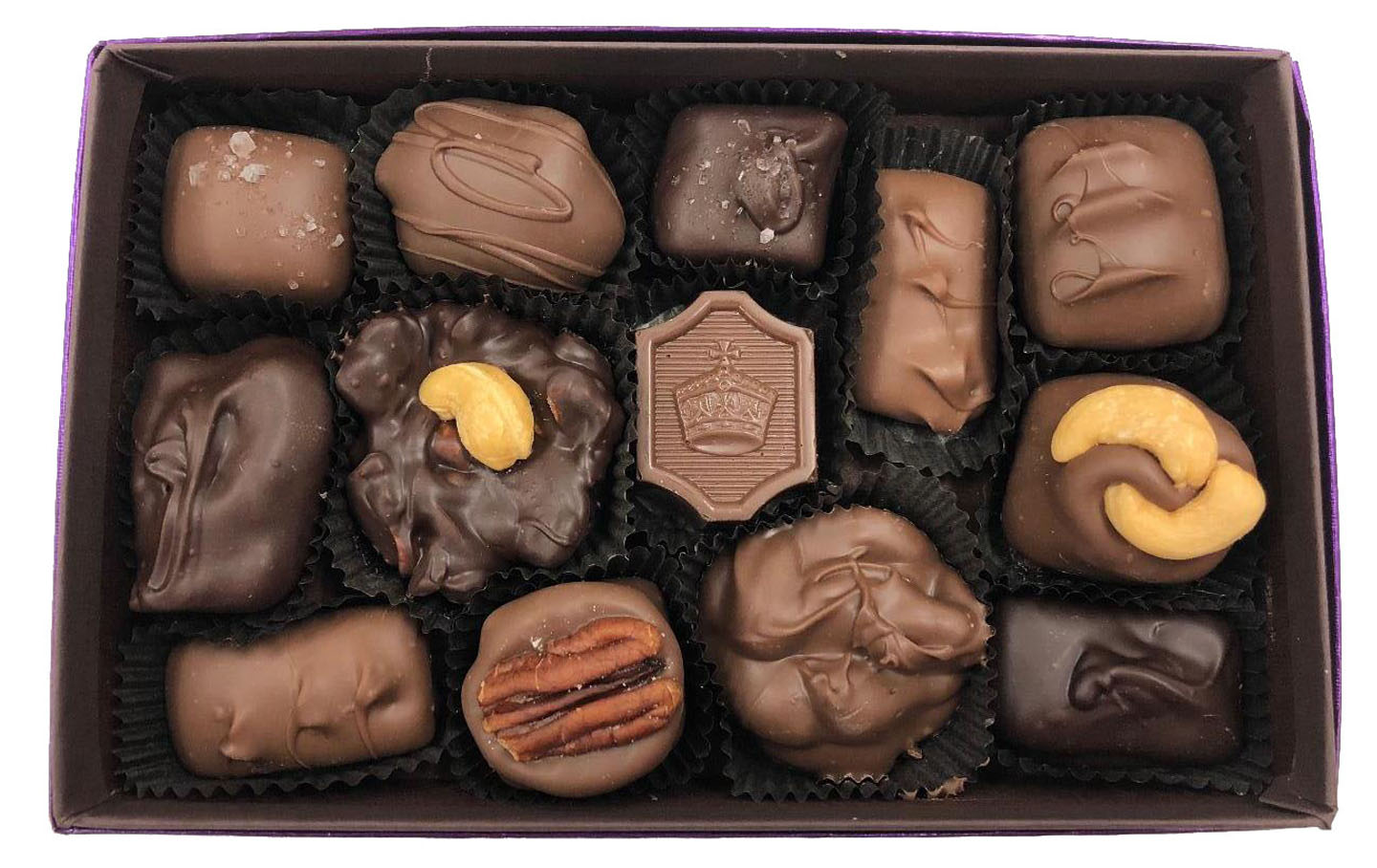 Order 8 oz. Milk and Dark Chocolate Assortment food online from Anastasiades Exclusive Chocolates store, North Canton on bringmethat.com