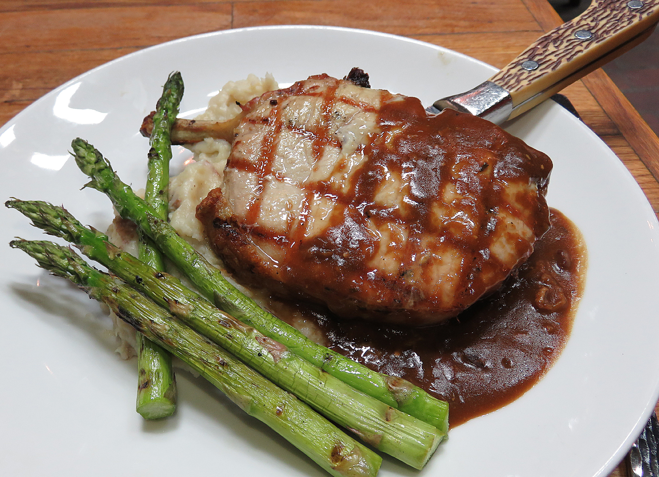 Order Bacon Gouda Pork Chop food online from Twisted Fork Grill and Bar store, Omaha on bringmethat.com