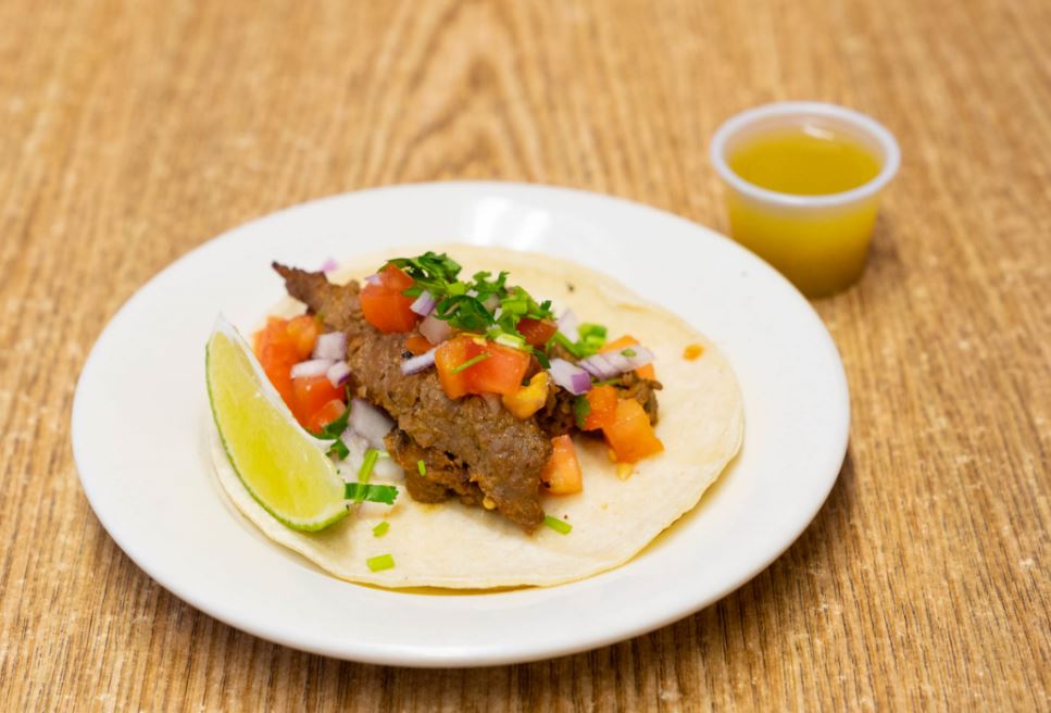 Order Adobada Taco (Pork) food online from Los Paisanos Catering store, Somerville on bringmethat.com