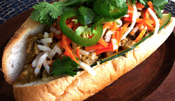 Order Coconut Curry Seitan Banh Mi Sandwich food online from Bon Bon Sandwiches store, Chicago on bringmethat.com