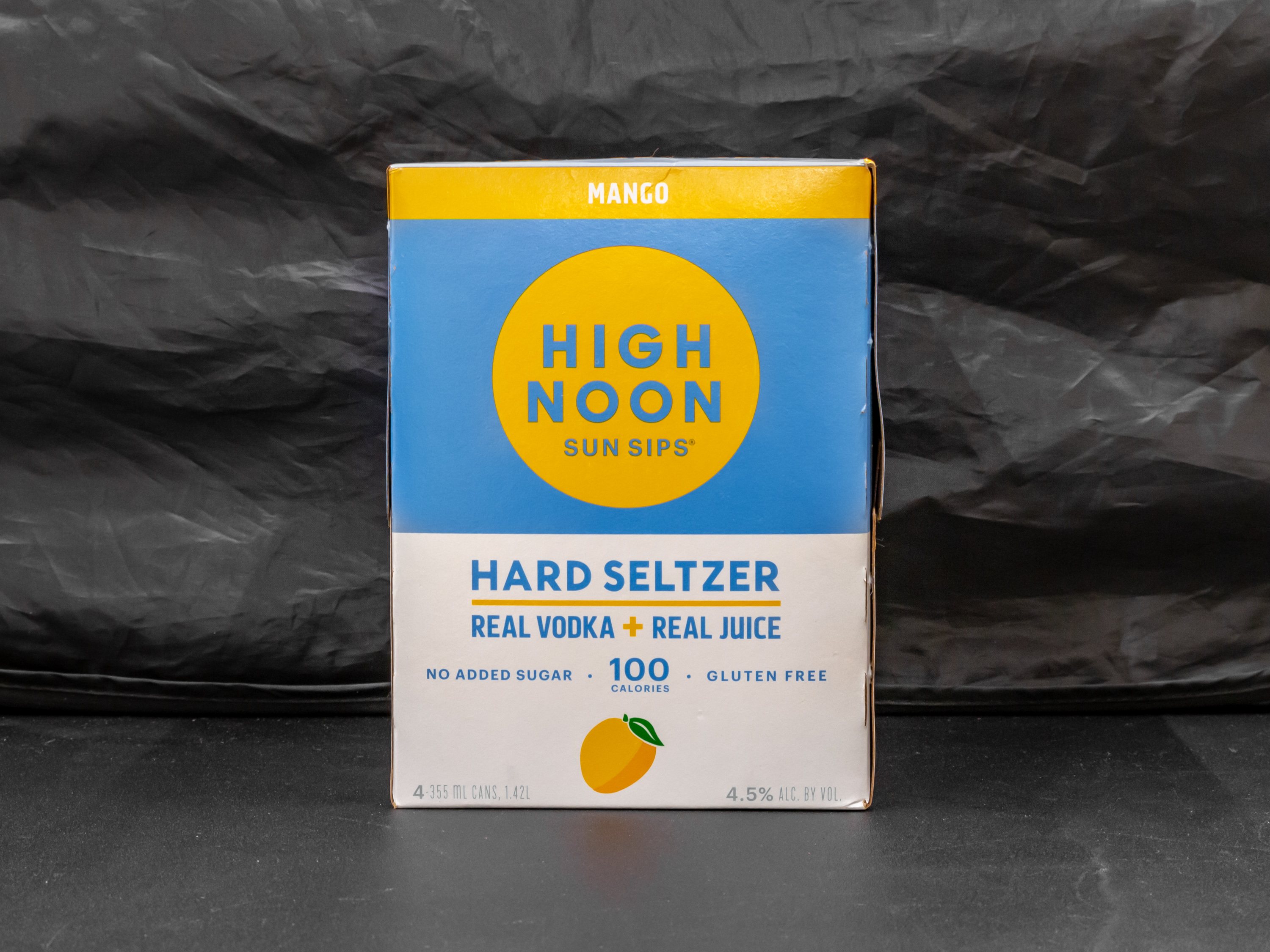 Order High noon Mango hard seltzer,4pk-12oz can(4.5%Abv) food online from Gold Crown Liquors store, Chicago on bringmethat.com