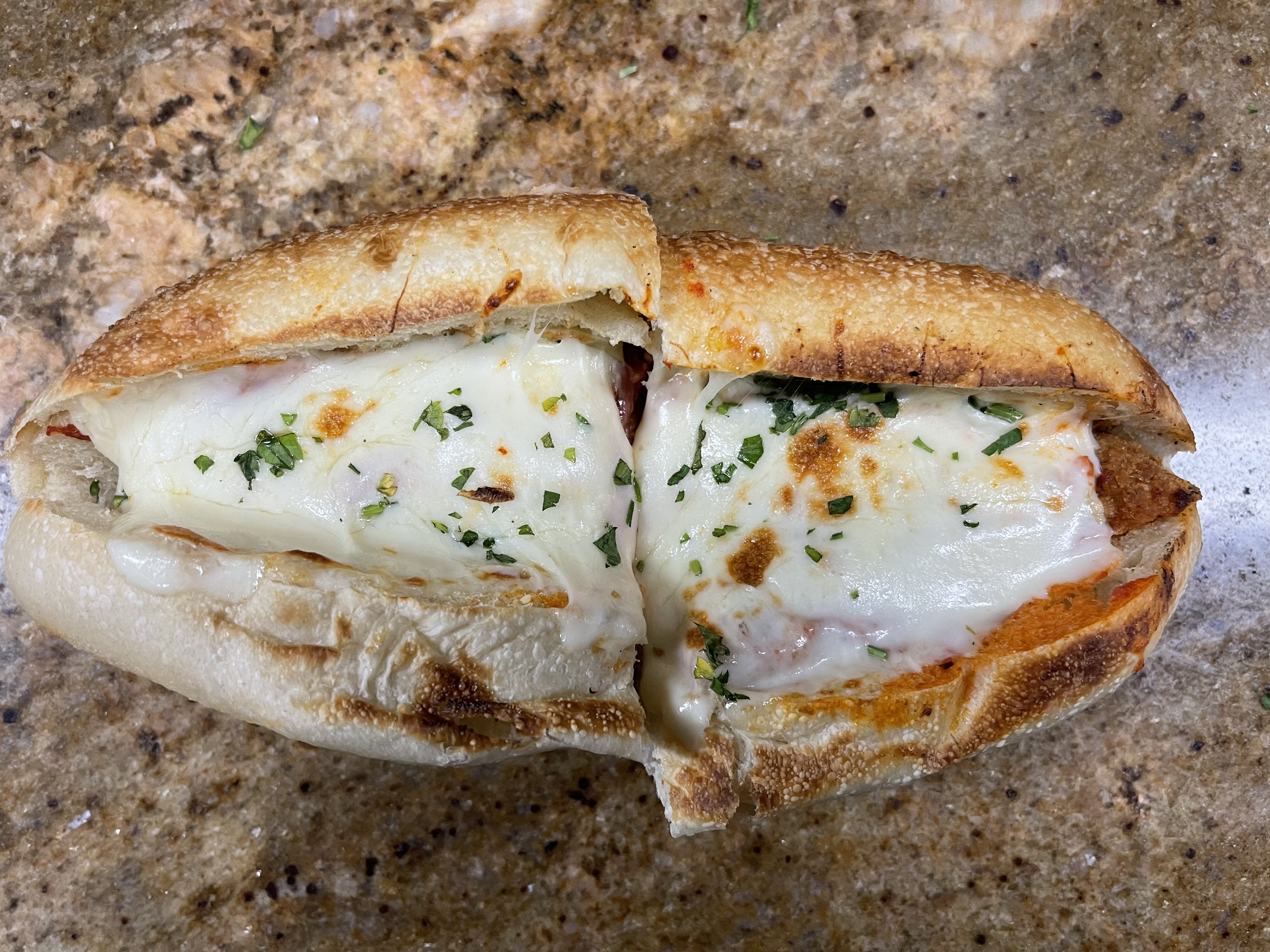 Order Chicken Parmesan Sub food online from Two Cousins Pizza and Italian Restaurant store, Lancaster on bringmethat.com