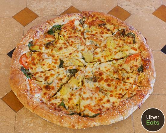Order Spinach Artichoke Pizza food online from Palios Pizza Cafe store, Katy on bringmethat.com