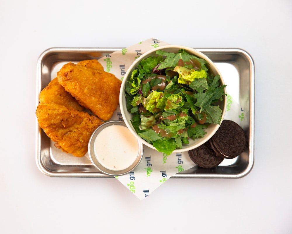 Order Kids' Crispy Fish  food online from The Veggie Grill store, Seattle on bringmethat.com