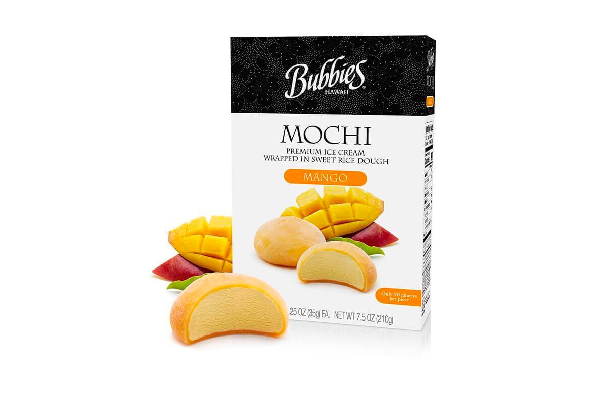 Order Mango Mochi - 6-Pack food online from A La Mode store, Boulder on bringmethat.com