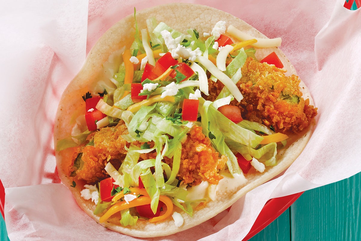 Order Fried Avocado Taco food online from Fuzzy's Taco Shop store, Southlake on bringmethat.com