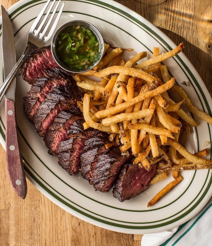 Order Steak Frites food online from Cafe Zona Sur store, Brooklyn on bringmethat.com