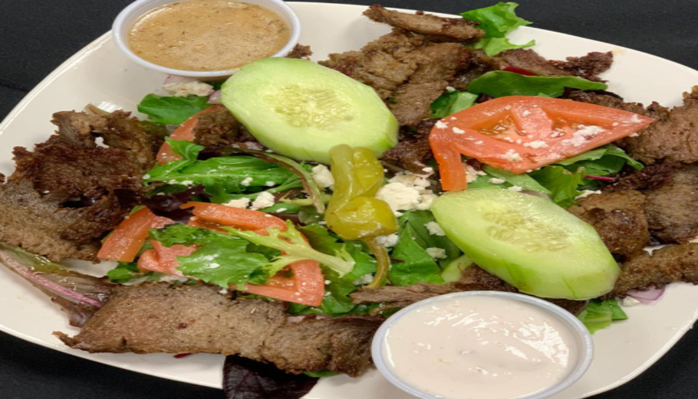 Order House Salad food online from Nikoz Fusion Grill A Mediter-Asian Cuisine store, Sugar Land on bringmethat.com