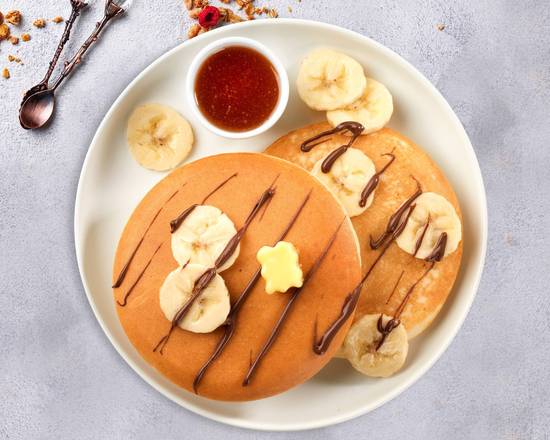 Order Banana Pancakes food online from The Breakfast Grubbery store, Davison on bringmethat.com