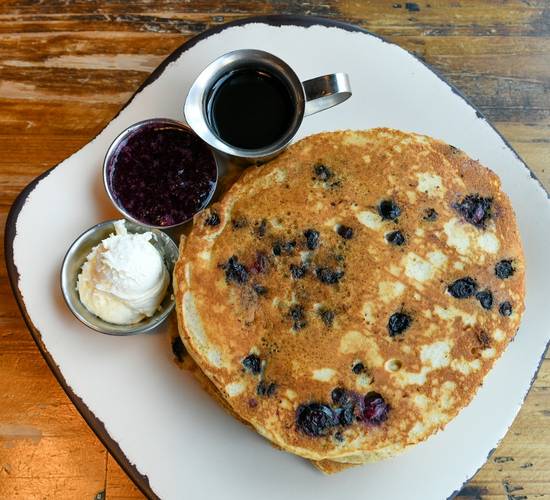Order Blueberry Pancakes food online from Egg Harbor Cafe store, Libertyville on bringmethat.com