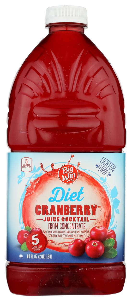 Order Big Win Diet Cranberry Juice (64 oz) food online from Rite Aid store, PITTSBURGH on bringmethat.com