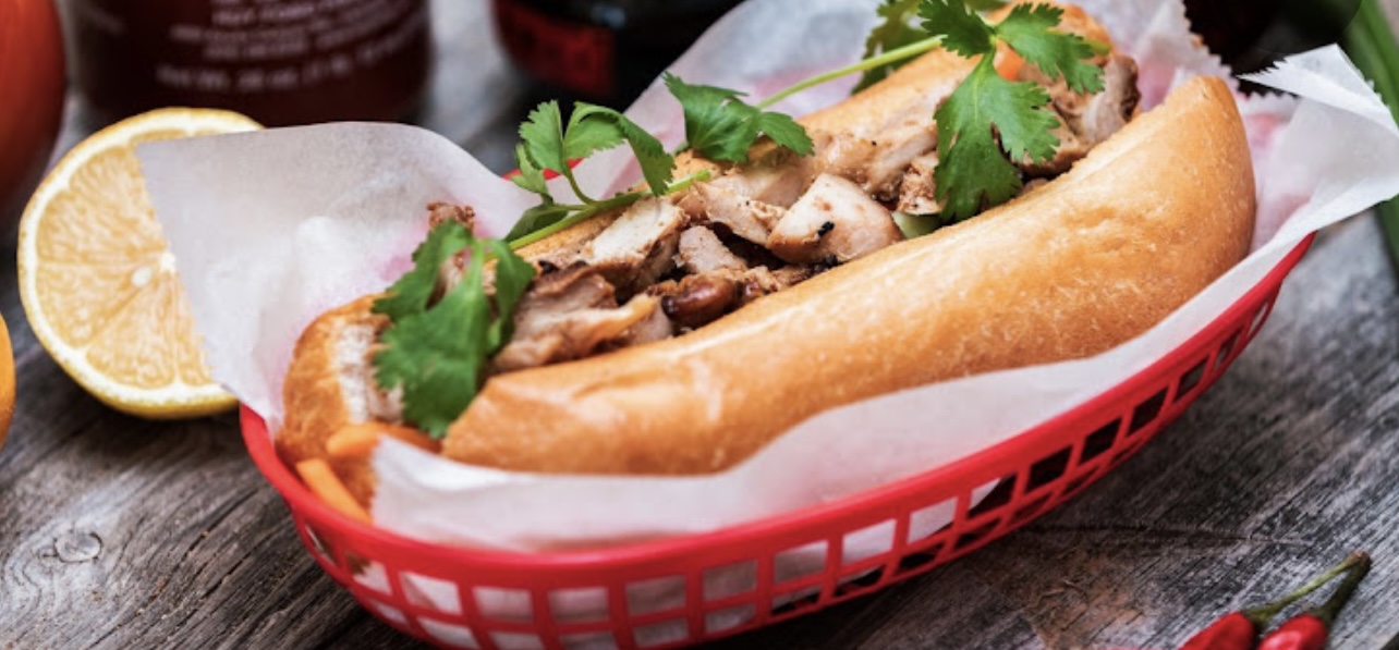 Order Banh Mi Ga Nuong food online from Pho And Cafe Anh Hong store, Upper Darby on bringmethat.com