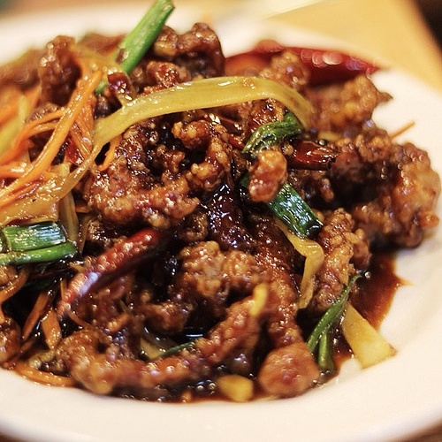 Order Szechuan Spicy Beef food online from Cafe Panda Garden store, Houston on bringmethat.com