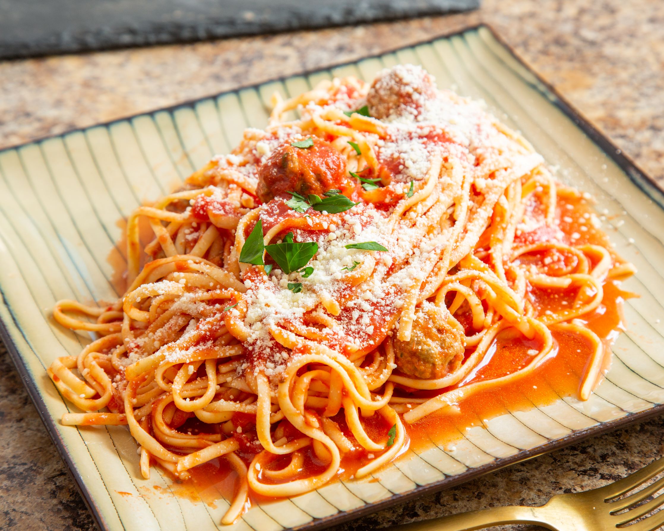 Order Pasta and Meatballs food online from Andalus Pizza & Cafe store, Brighton on bringmethat.com