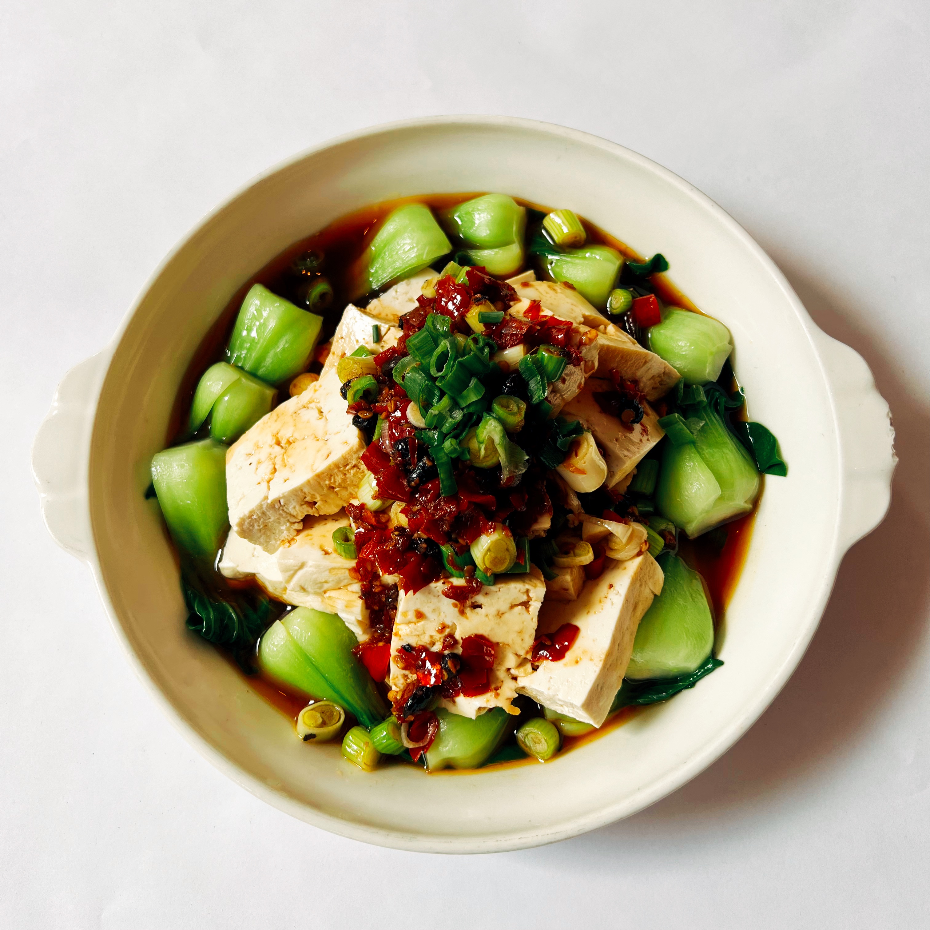 Order Tofu with Chopped Chili 剁椒豆腐 food online from Ollie's Sichuan store, New York on bringmethat.com