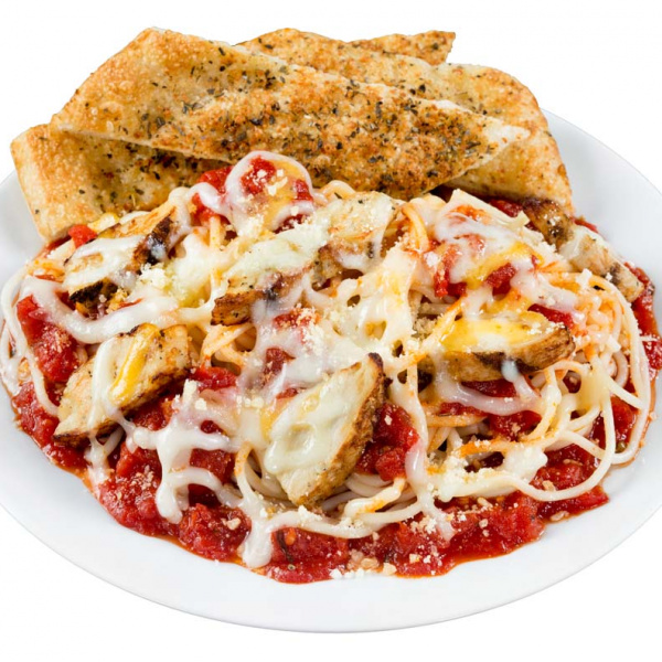 Order Chicken Bacon Spaghetti food online from Sarpino store, Palatine on bringmethat.com