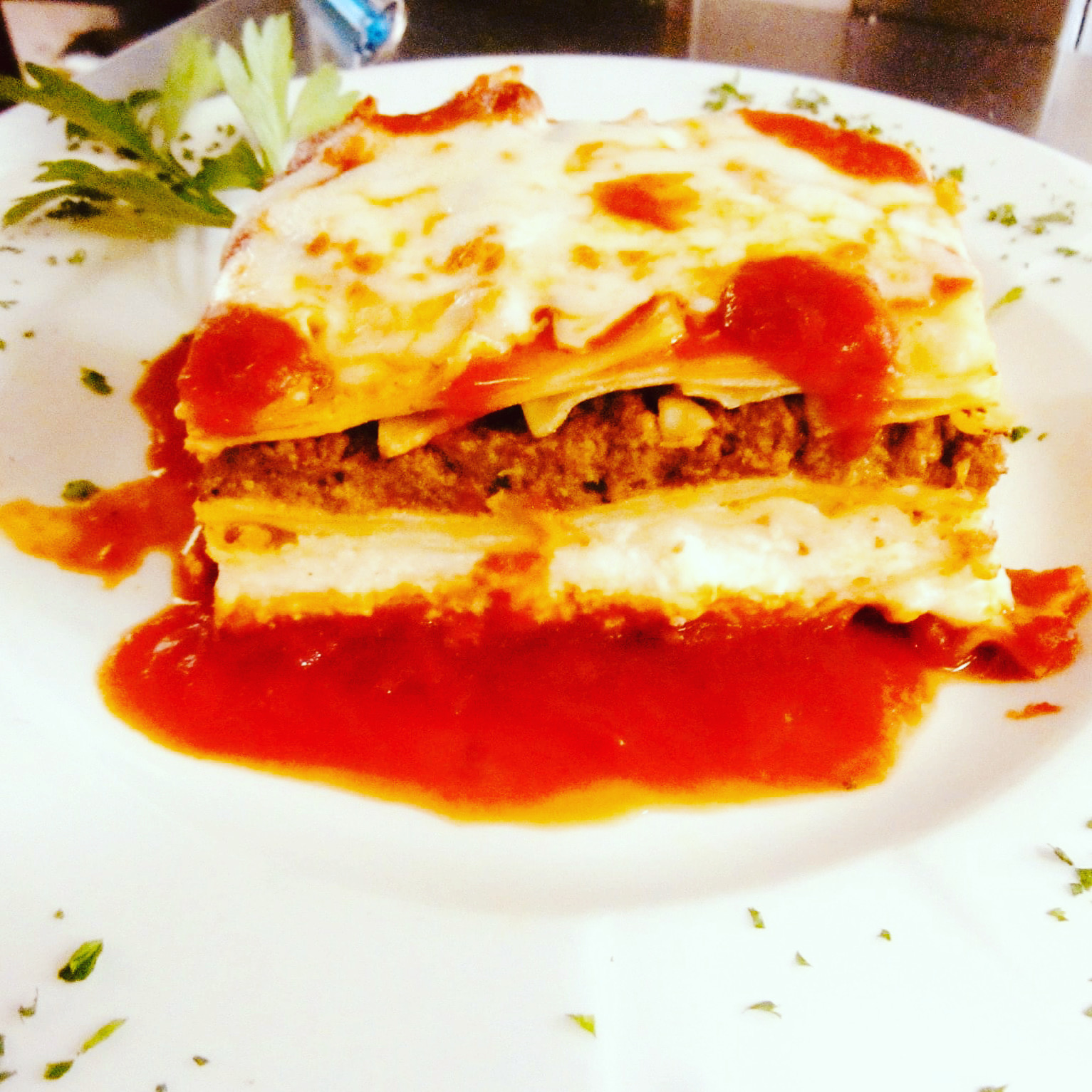 Order Half tray baked lasagna  food online from Chris Pizza store, Clifton on bringmethat.com