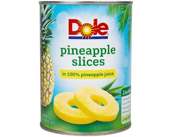 Order Dole Pineapple Sliced In Juice (20 oz) food online from Ctown Supermarkets store, Uniondale on bringmethat.com