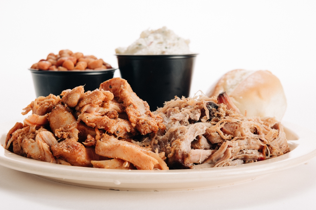 Order Two-Meat Combo food online from Whole Hog Cafe store, Cherry Hill on bringmethat.com
