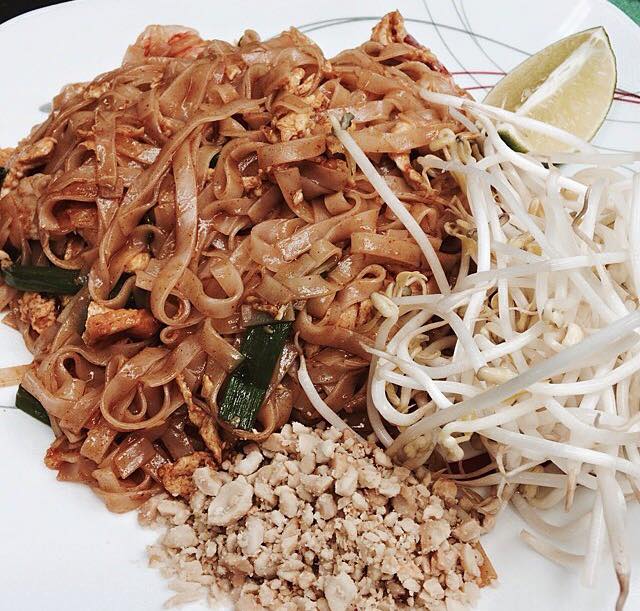 Order Pad Thai with Chicken & Shrimp food online from Fusion Asian Bistro store, Buford on bringmethat.com