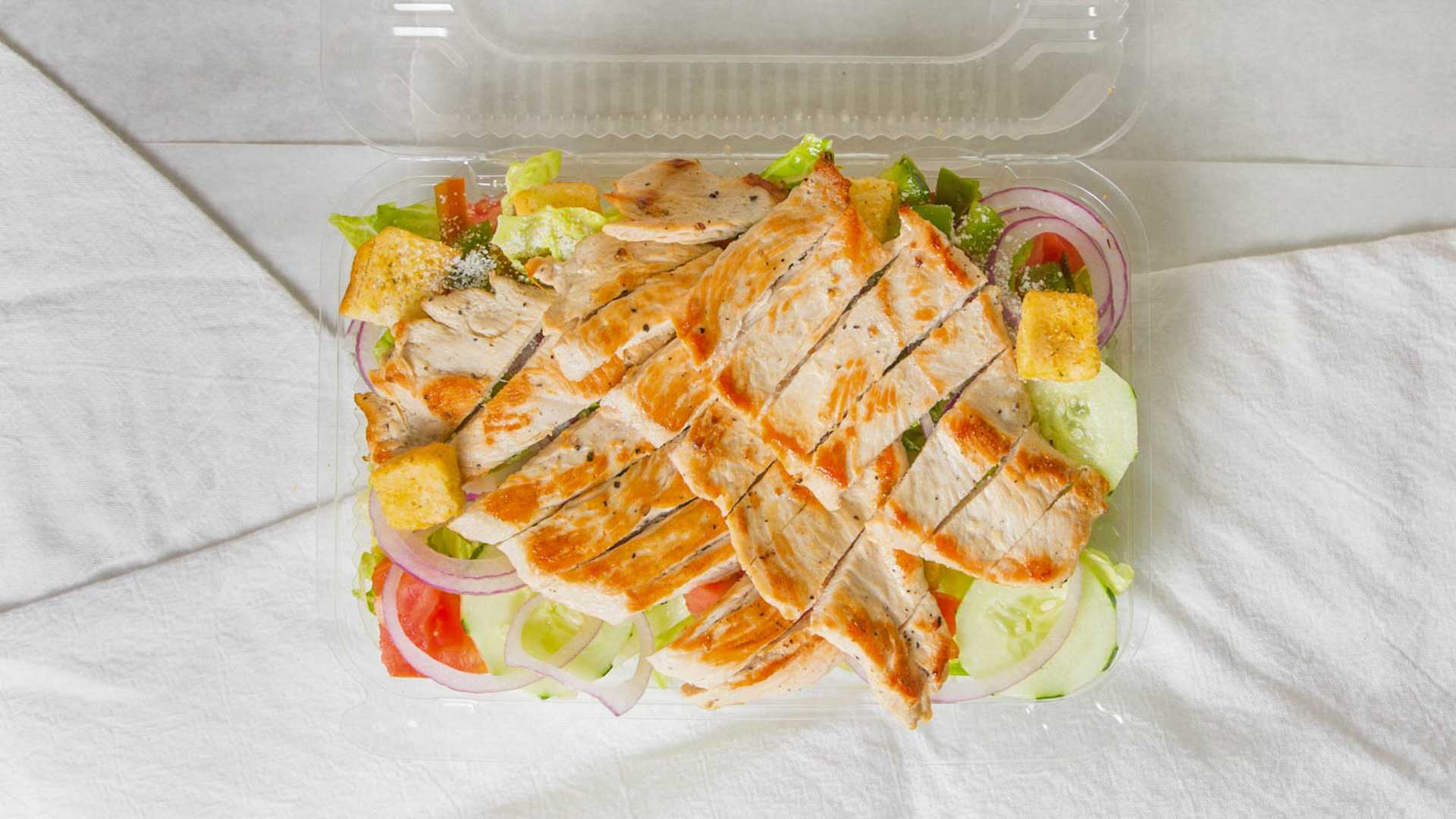 Order Grilled Chicken Caesar Salad food online from Shop & Go Deli store, Elizabeth on bringmethat.com