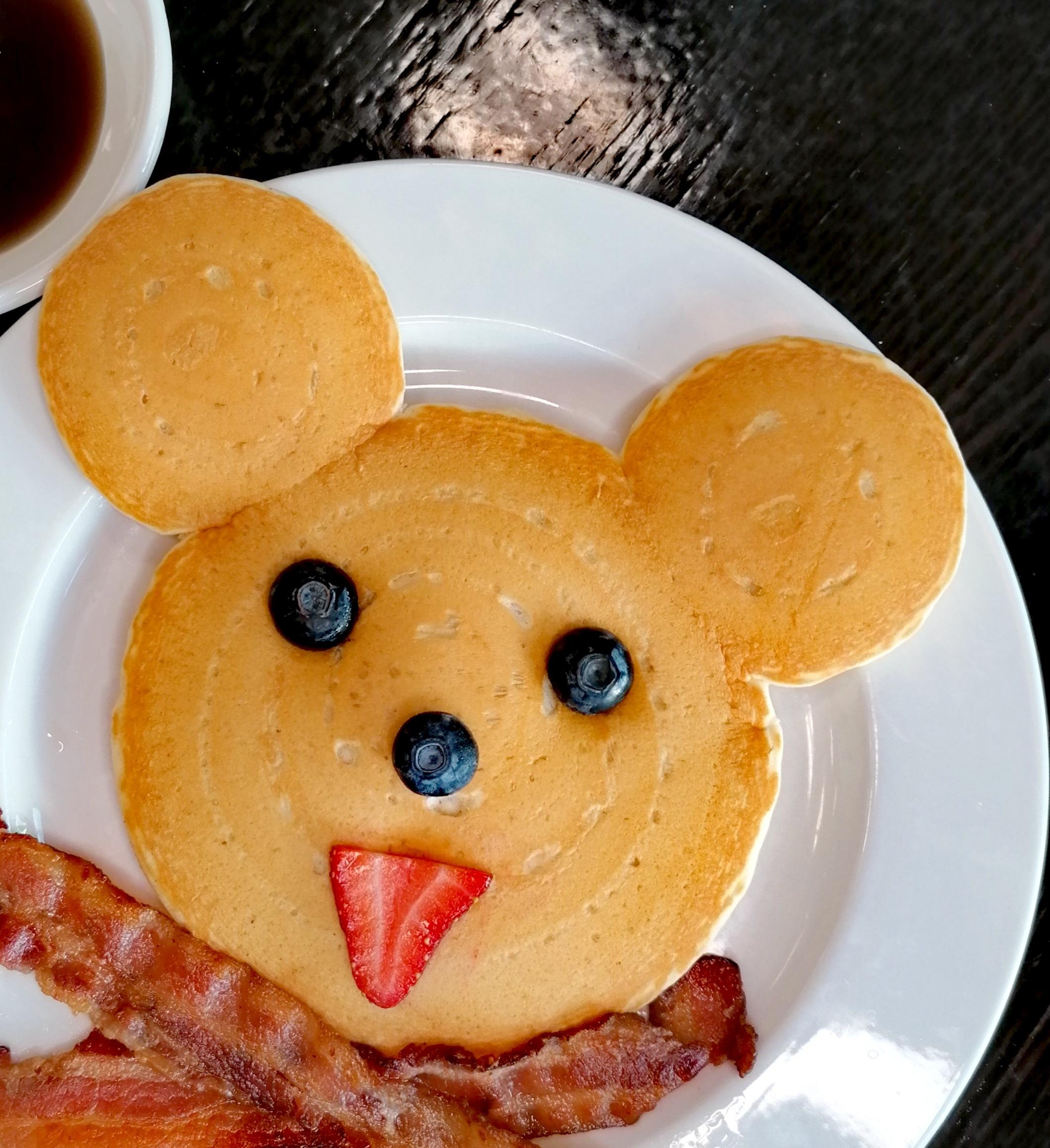 Order MICKEY MOUSE PANCAKE food online from Wisk Am Eatery store, Prosper on bringmethat.com