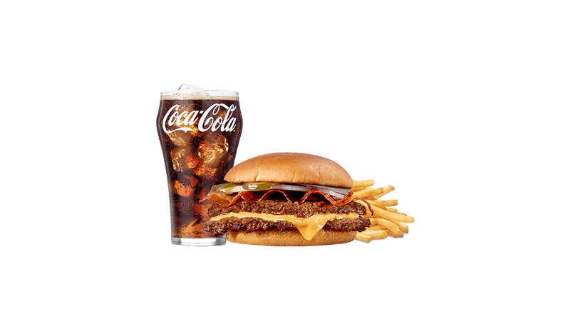 Order Bacon 'n Cheese Double Steakburger Combo food online from Steak N Shake store, Akron on bringmethat.com