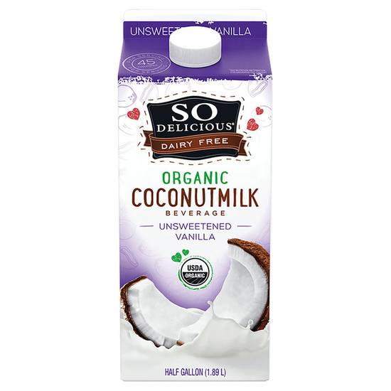 Order So Delicious Organic Unsweetened Vanilla Coconut Milk 64oz food online from Everyday Needs by Gopuff store, Rochester on bringmethat.com