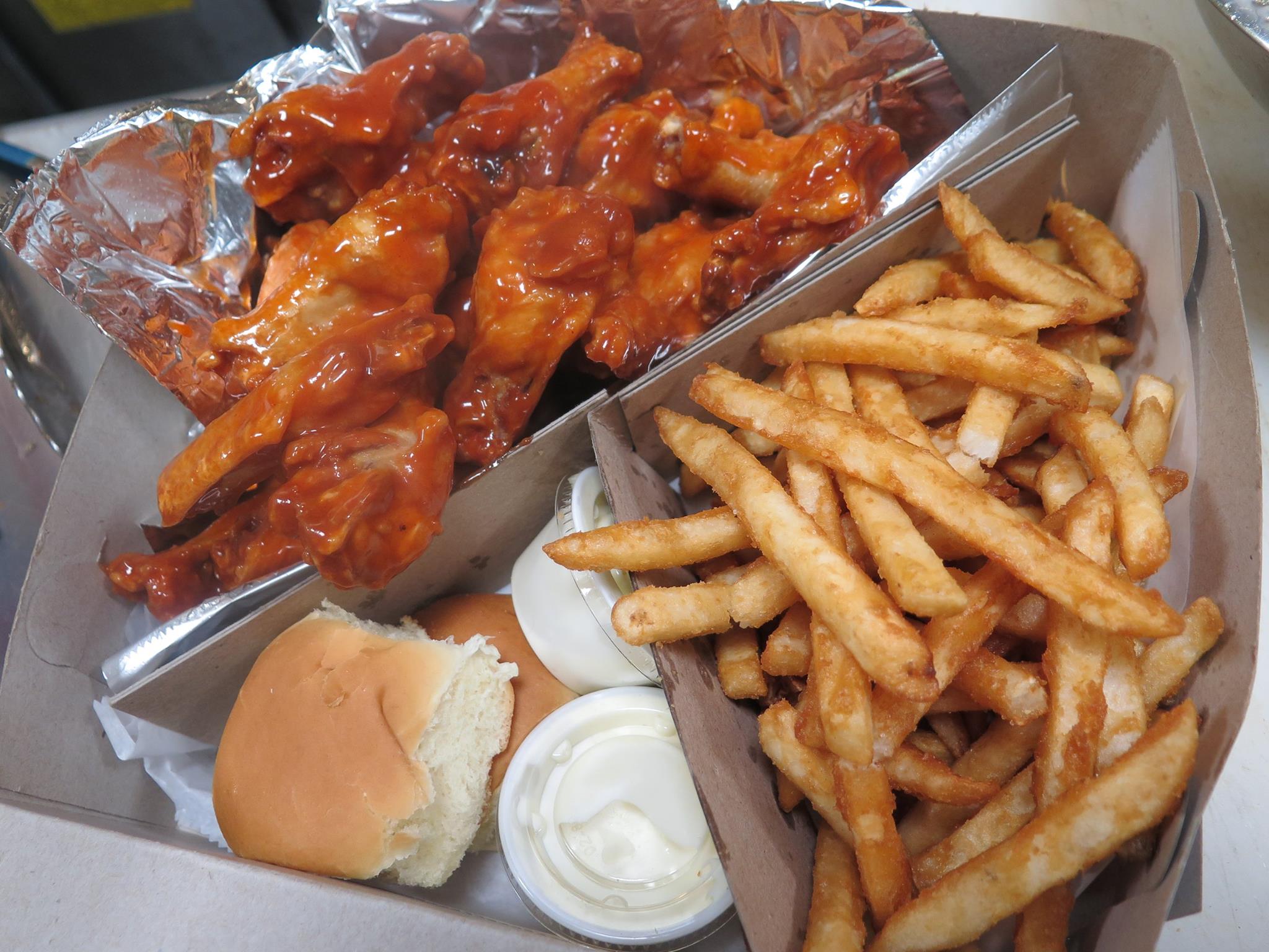 Order 10 Wings and 1 Blue Cheese Dinner food online from House Of Burrito Chicken & Pizza store, Waldwick on bringmethat.com