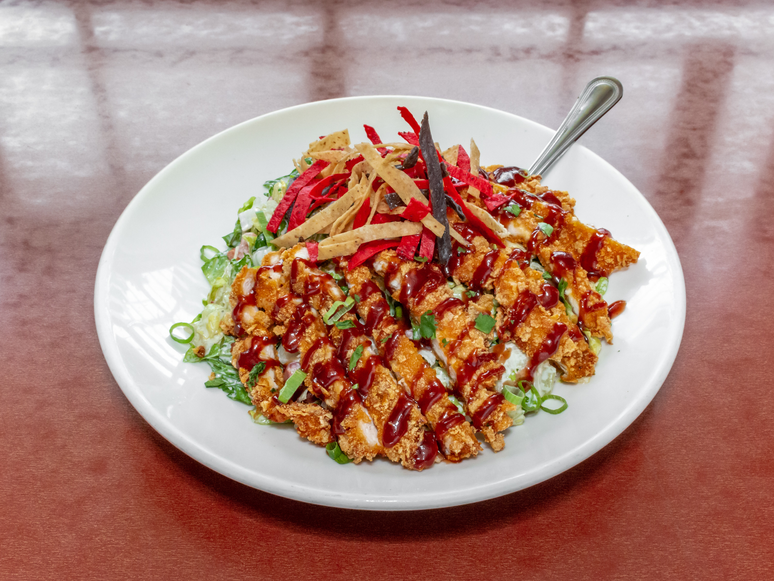 Order BBQ Chicken Salad food online from Stonewood Ale House store, Schaumburg on bringmethat.com