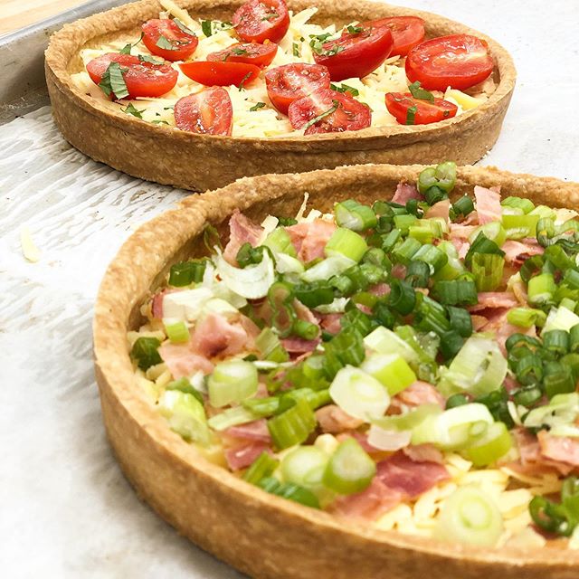 Order Bacon and Green Onion Quiche food online from Pretty Sweet store, Folsom on bringmethat.com