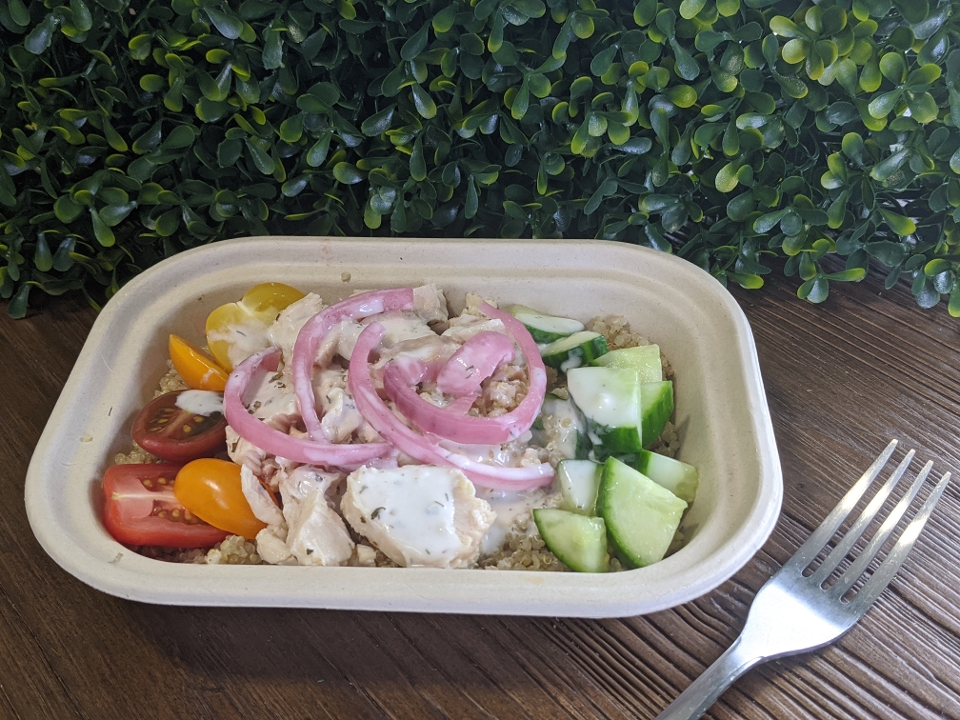 Order Chicken Gyro Bowl food online from Forest Greens Juice Bar store, Lake Bluff on bringmethat.com
