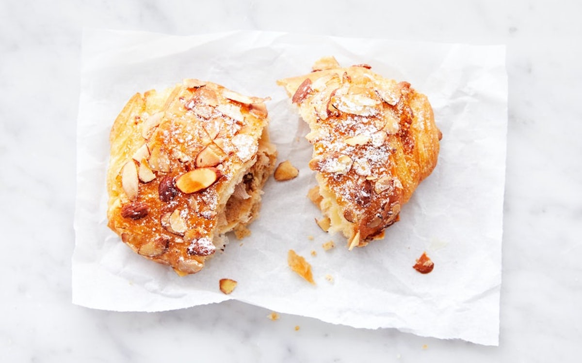 Order Almond Croissant food online from Boudin Baker's Hall store, San Francisco on bringmethat.com