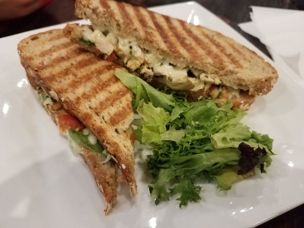 Order Grilled Chicken Panini food online from Coco Crepes Waffles & Coffee store, Spring on bringmethat.com