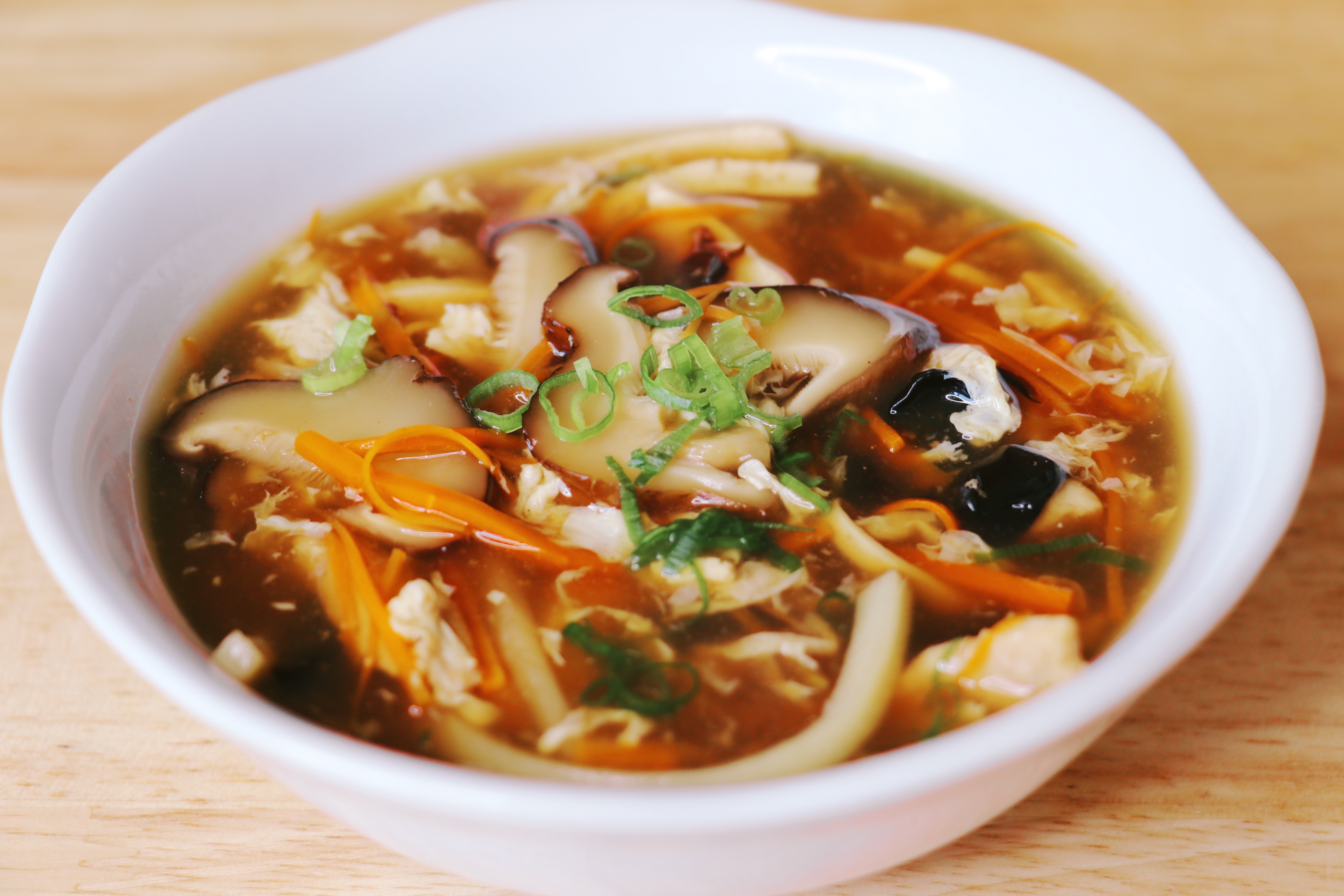 Order 19. Hot and Sour Soup food online from Panda Garden - Bettendorf store, Bettendorf on bringmethat.com