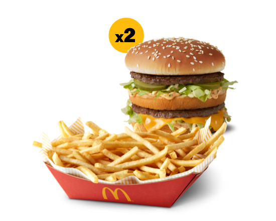 Order 2 Big Mac and Basket of Fries Bundle food online from Mcdonald'S® store, Duquesne on bringmethat.com