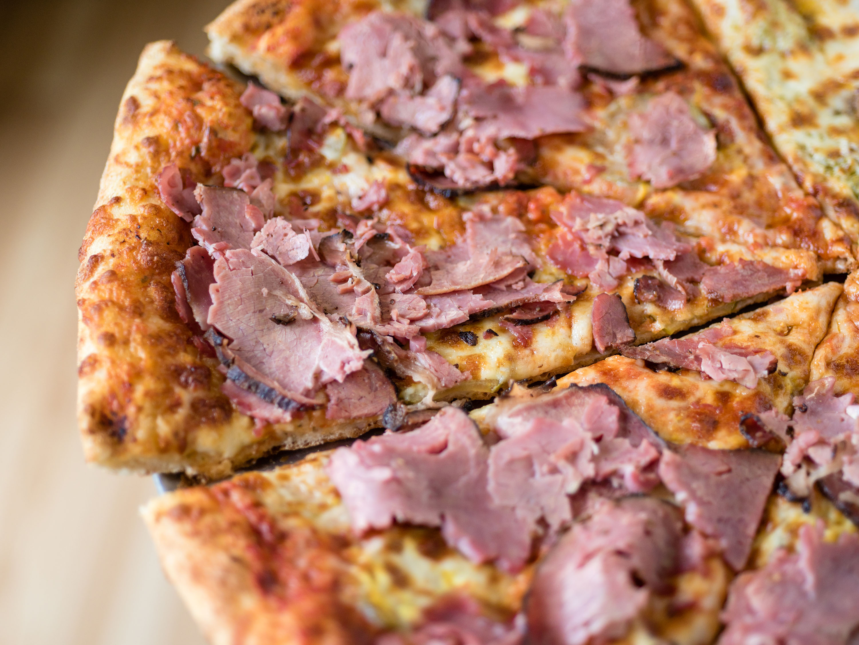 Order Medium Pizza Time Pastrami Pizza food online from Pizza Time store, Escondido on bringmethat.com