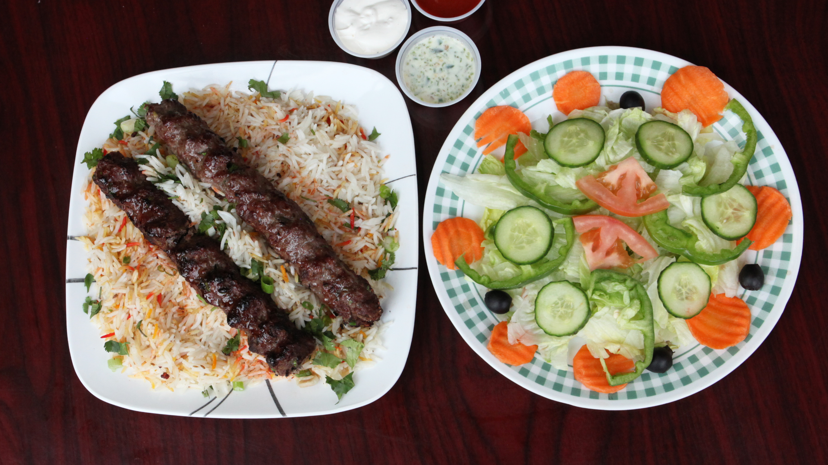 Order 6. Beef Kofta Lunch Plater food online from Peshawri Kebab store, Waltham on bringmethat.com
