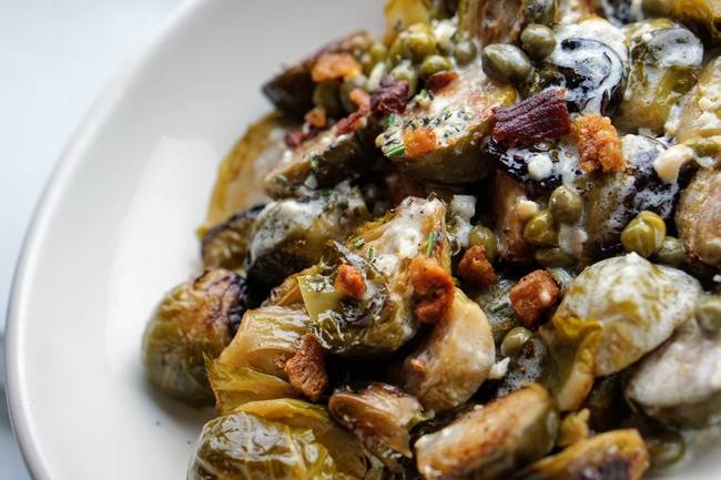 Order Lemon Caper Brussels (Takeout) food online from Rail Trail Flatbread Co store, Hudson on bringmethat.com