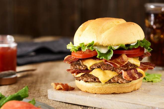 Order DOUBLE BACON SMASH® TURKEY BURGER food online from Smashburger store, Colonie on bringmethat.com