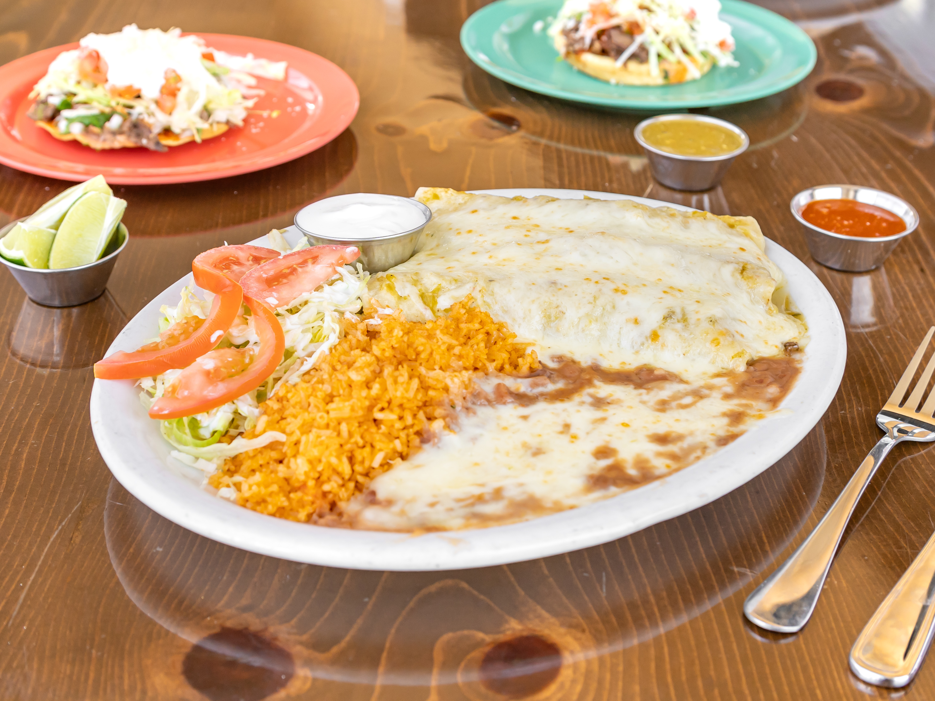 Order Chile Verde Plate food online from Mi Ranchito Mexican Bar And Grill store, Lancaster on bringmethat.com