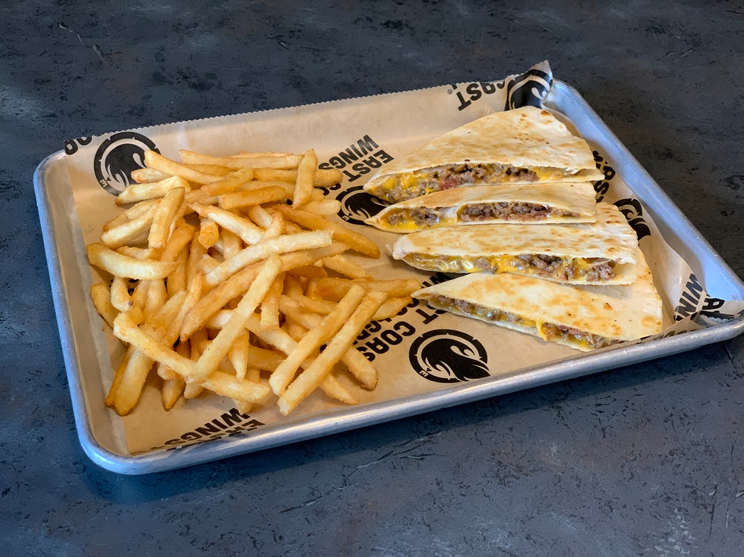 Order Bacon Cheeseburger Quesadilla food online from East Coast Wings + Grill store, High Point on bringmethat.com