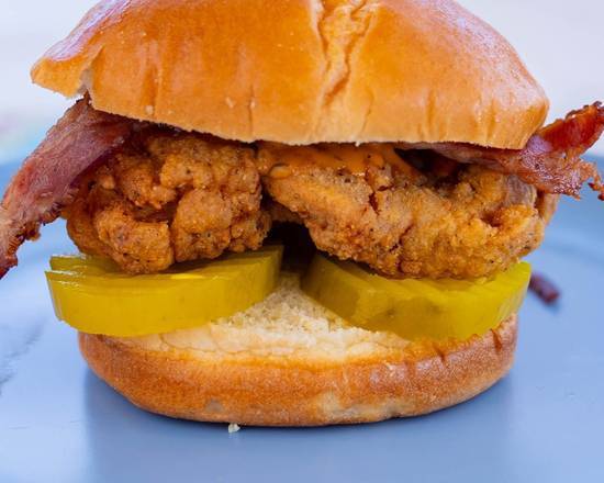 Order * MEAL Crispy Chicken Sandwich food online from The Halal Hut store, Centereach on bringmethat.com