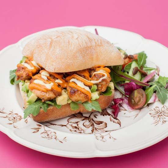 Order The Moorish Chicken Sandwich food online from Gasolina Cafe store, Woodland Hills on bringmethat.com
