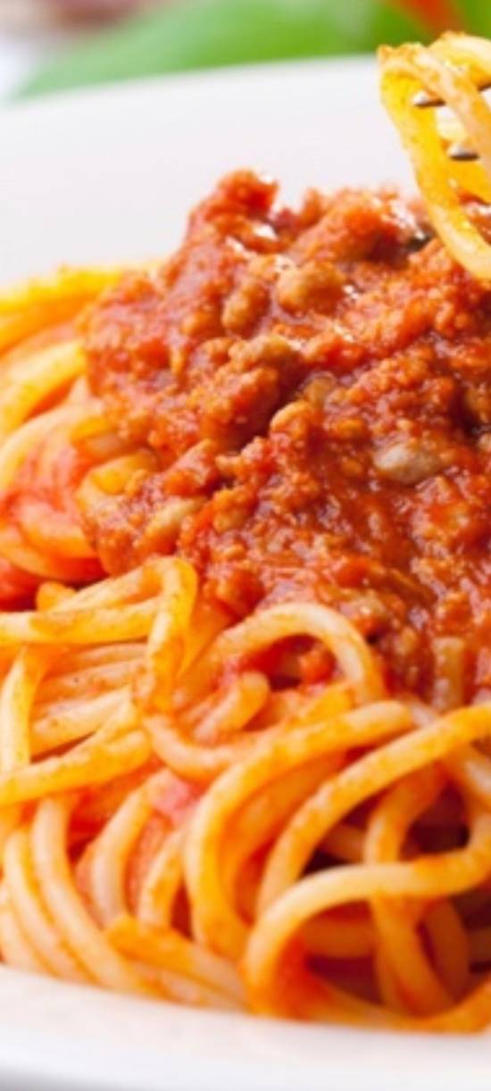 Order Spaghetti with meat sauce (Signature) food online from Fat Tomato Pizza store, Los Angeles on bringmethat.com