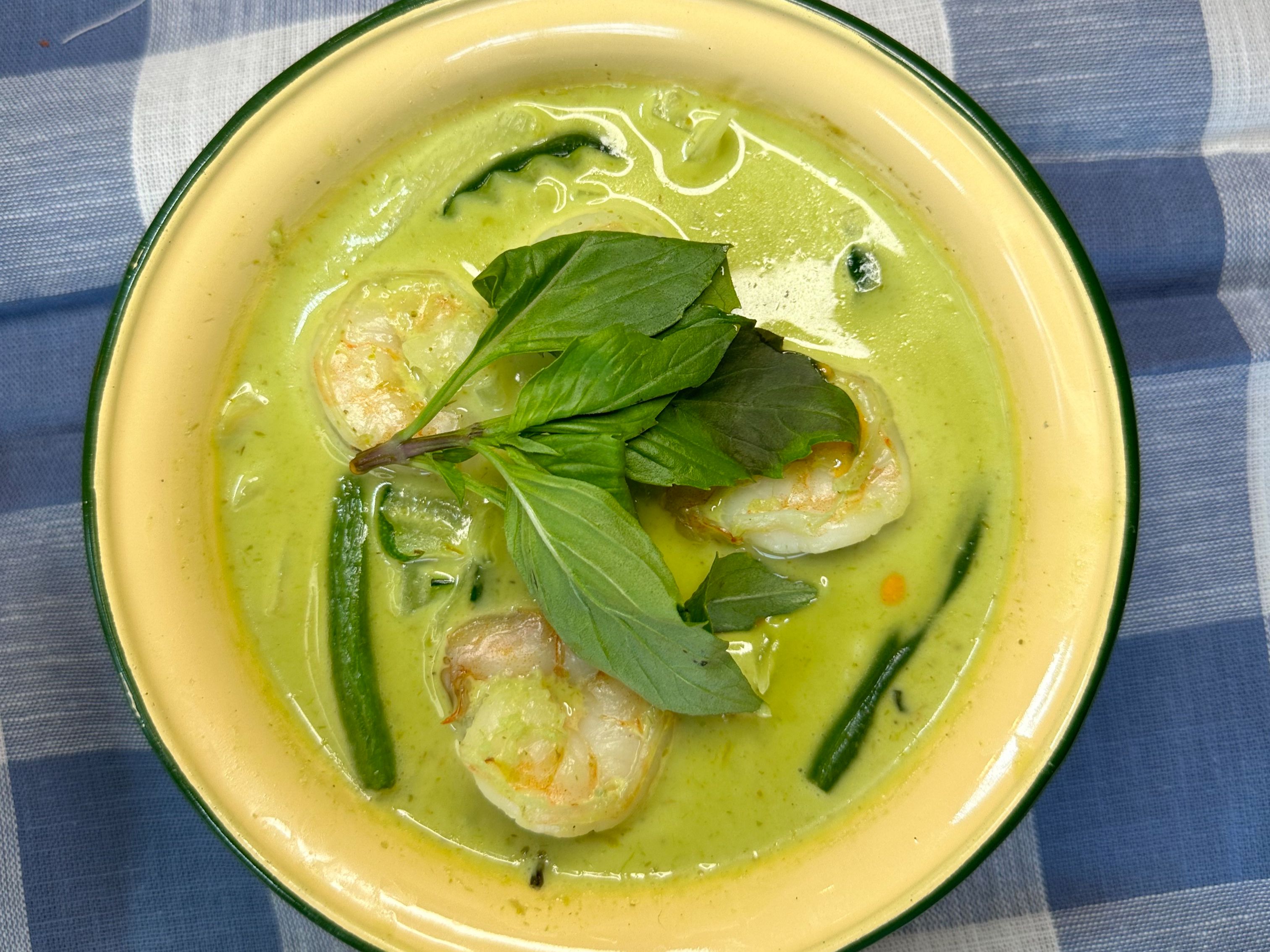 Order * Green Curry Shrimp food online from Tuk Tuk Thai Bistro store, Broomfield on bringmethat.com