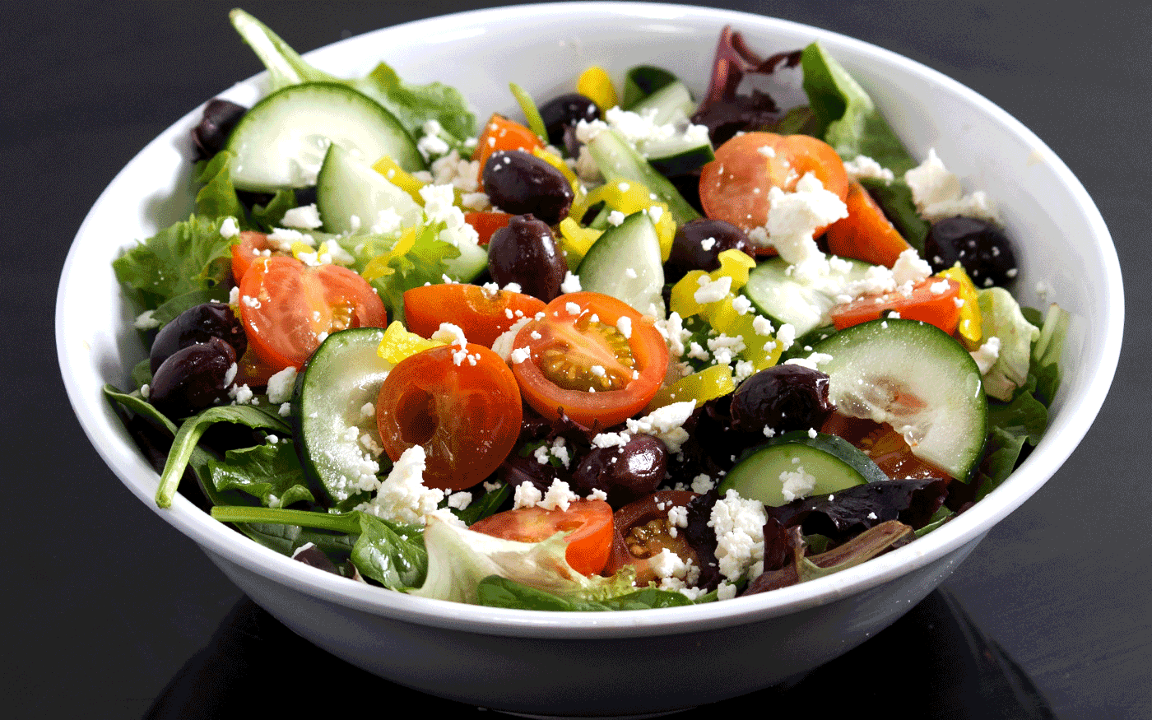 Order Greek Salad food online from Sampa Pizza store, Lomita on bringmethat.com